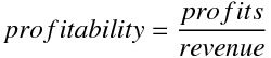 X5 profitability formula